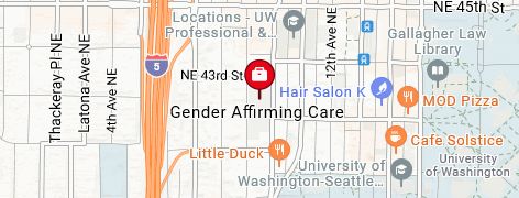 Map of Gender affirming care in Utah